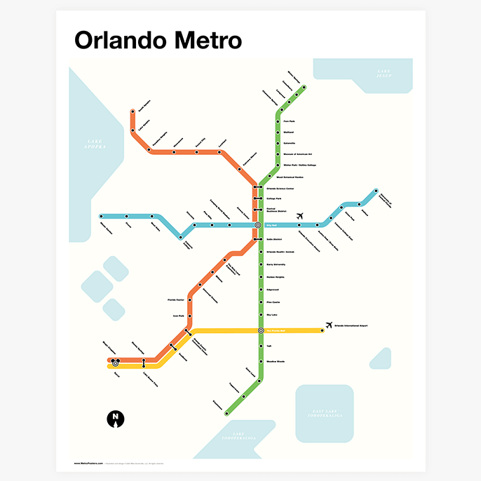 Orlando Metro Map • Metro Posters