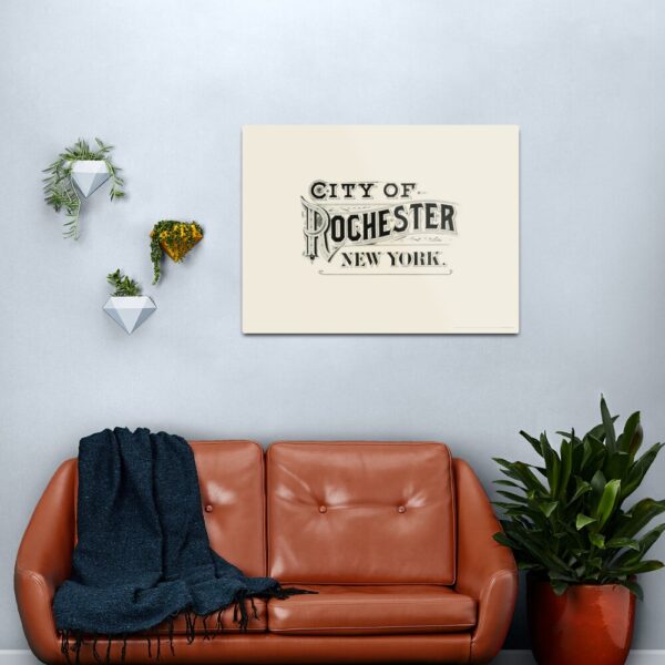 City of Rochester, New York (Atlas Typography) Poster