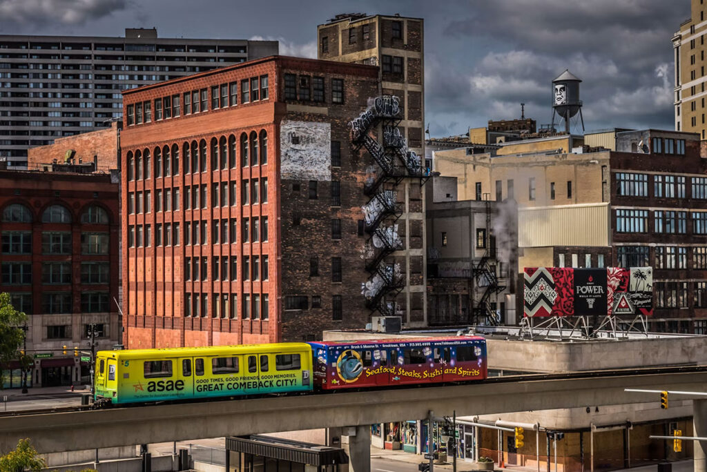 Detroit People Mover [Photo courtesy Richard Hedrick on Unsplash. License: CC0]